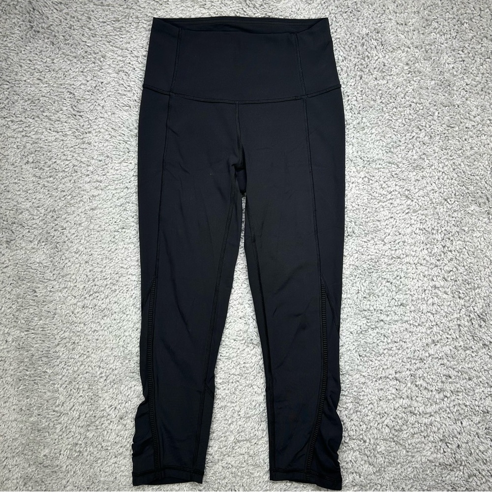 Lululemon Leggings Womens 4 Wunder Under Crop Hi Rise Classic Activewear Fitness
